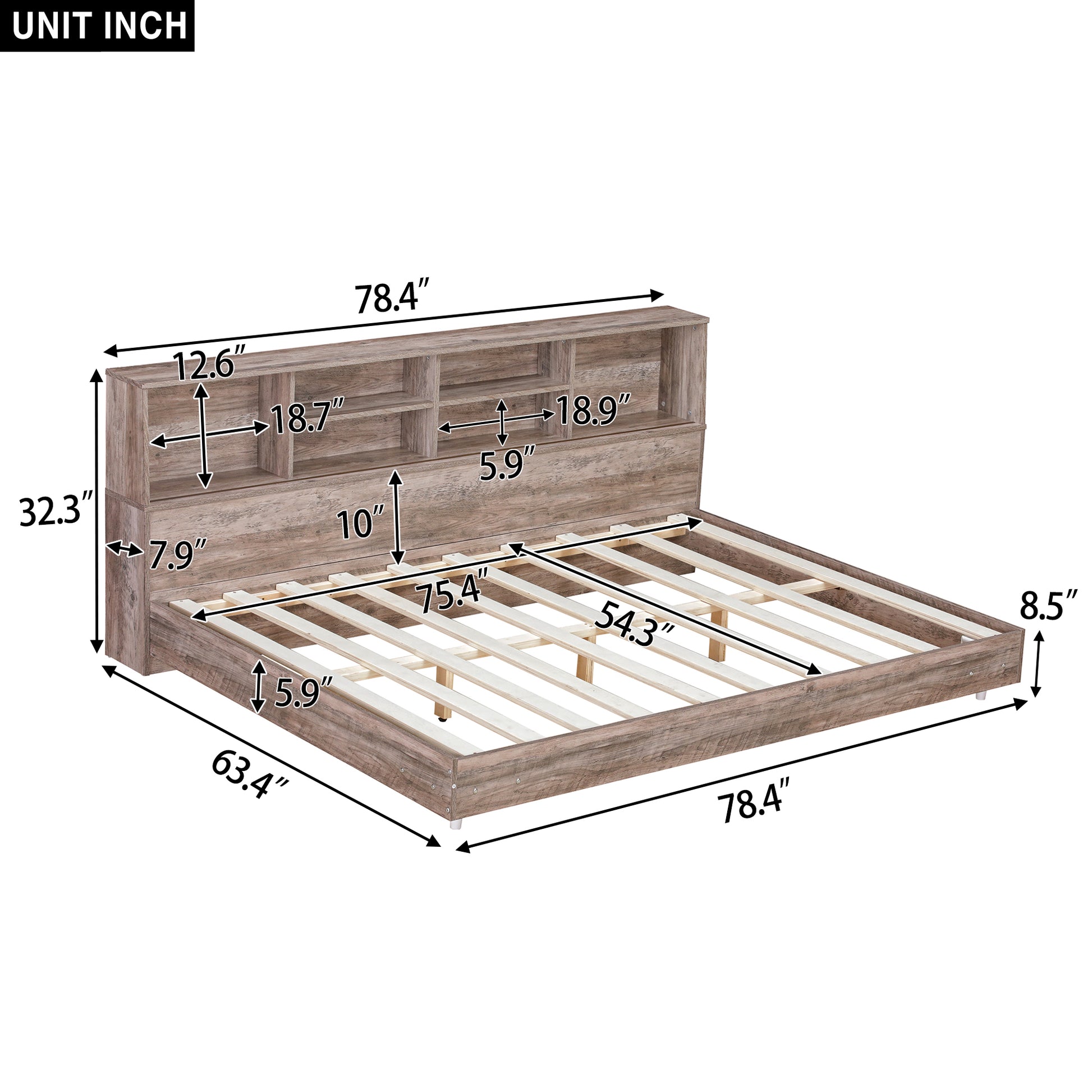 Full Size Daybed Frame With Storage Bookcases,Wood Light Oak Light Oak Solid Wood Mdf