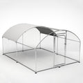 Metal Large Chicken Coop Walk In Poultry Cage Large Chicken Run Arc Shaped Cage With Waterproof Anti Ultravioletcover, 1.00