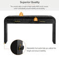 Unique Retro Console Table With Open Style, Two Top Drawers For Entrance, Dinning Room, Living Room Antique Black Antique Black Mdf