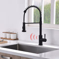 Touchless Kitchen Faucet,Hands Free Automatic Smart Kitchen Faucet Black Smart Kitchen Faucet Black Kitchen Contemporary Ceramic Brass