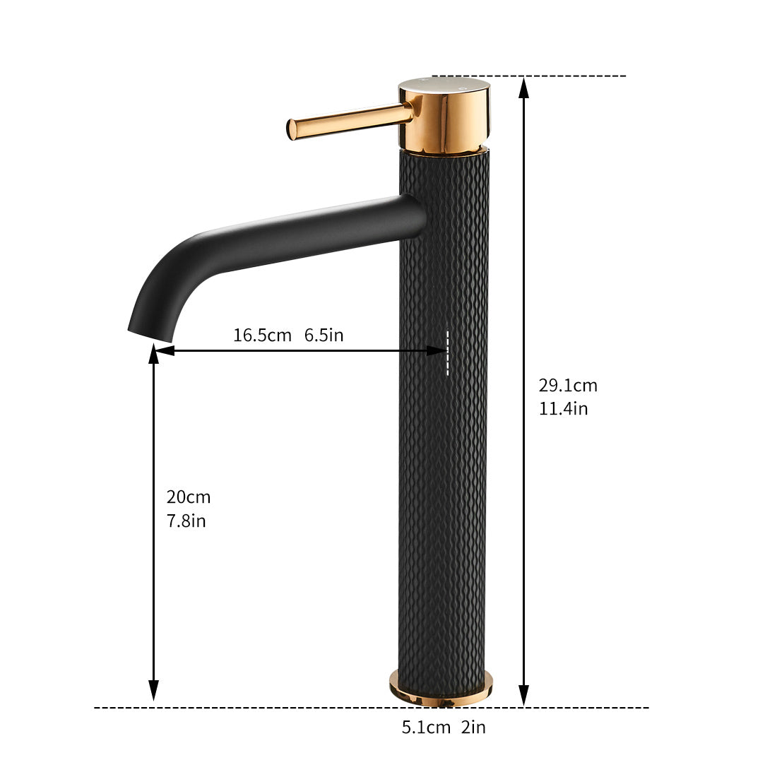 Black Bathroom Faucet, Black And Gold Faucet For Bathroom Sink, Black Single Hole Bathroom Faucet Modern Single Handle Vanity Basin Faucet Bathroom Joystick Geometric One Beige Gold Side Sprayer Deck Mounted Cartridge Valve Single Hole Faucets Matte