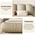 King Size Luxury Upholstered Bed With Thick Headboard, Velvet King Bed With Oversized Padded Backrest, Cinerous Expect Arrive Date 2024 3 9 King Stone Gray Velvet