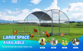 Metal Large Chicken Coop Walk In Poultry Cage Large Chicken Run Arc Shaped Cage With Waterproof Anti Ultravioletcover, 1.00