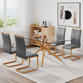 A Table With Four Chairs. Glass Dining Table With 0.39 
