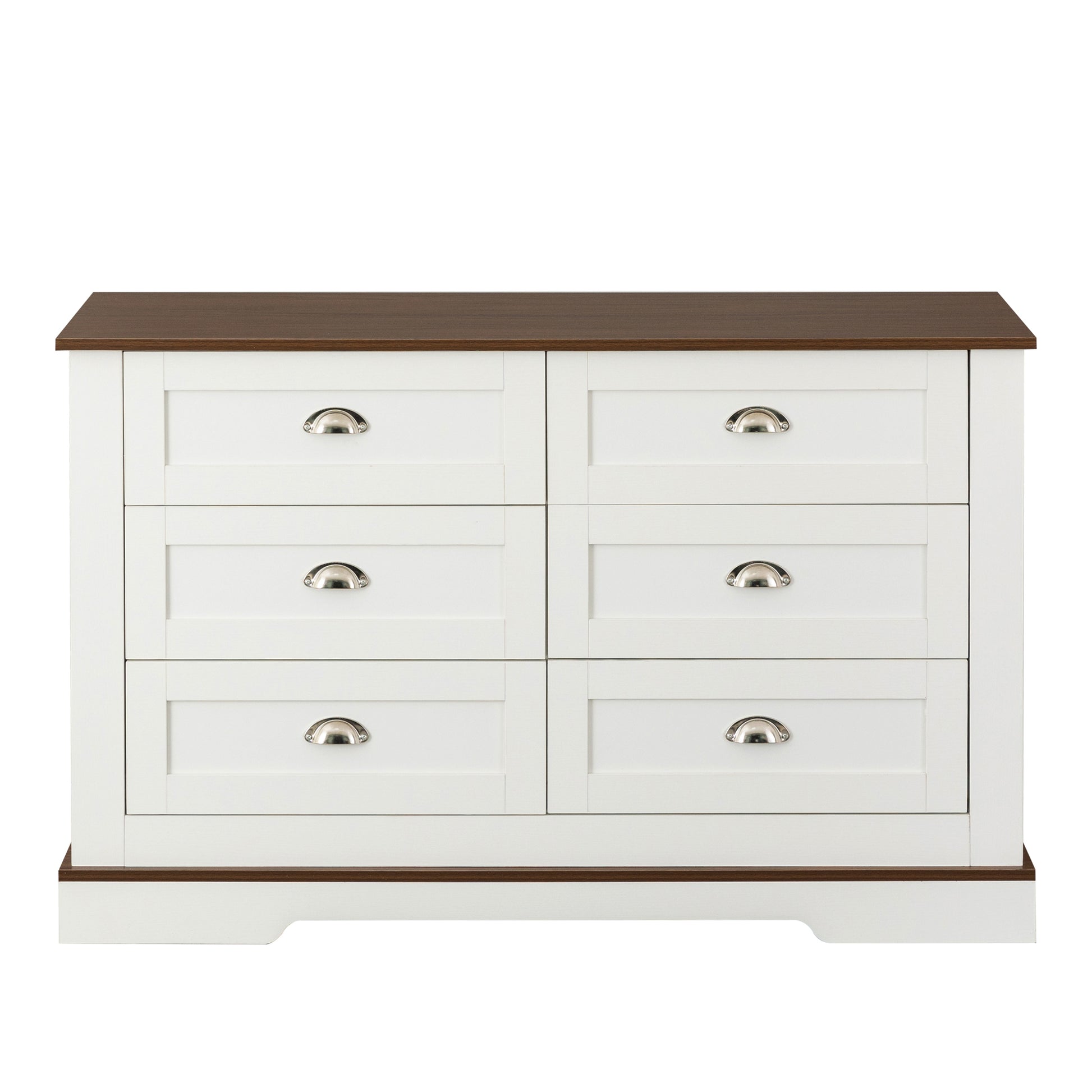 Drawer Dresser Cabinet,Sideboard,Bar Cabinet,Buffet Server Console,Table Storge Cabinets,Metal Handle In The Shape Of Silver Shell,Fordiningroom,Living Room,Bedroom,Kitchen Hallway,Color: White Brown 5 Or More Drawers Distressed Finish Brown Antique