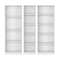 Tuin 3 Piece Living Room Set With 3 Bookcases, White White Particle Board Engineered Wood