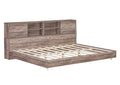 Full Size Daybed Frame With Storage Bookcases,Wood Light Oak Light Oak Solid Wood Mdf