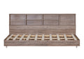 Full Size Daybed Frame With Storage Bookcases,Wood Light Oak Light Oak Solid Wood Mdf