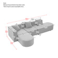 Modern L Shape Boucle Sofa With Curved Seat Facing Left Gray Modern Boucle