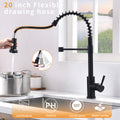 Touchless Kitchen Faucet,Hands Free Automatic Smart Kitchen Faucet Black Smart Kitchen Faucet Black Kitchen Contemporary Ceramic Brass