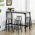 Homcom 5 Piece Counter Height Bar Table Set, Rustic 43.25