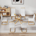 1 Table With 6 Chairs. Glass Dining Table With 0.39 
