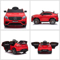 Aosom 12V Toddler Ride On Car With Remote Control, Mercedes Benz Amg Glc63S Coupe, Electric Car With 2 Speed, Mp3 Player, Light, Horn, Songs, Suspension, Red Red Steel