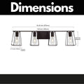 4 Light Oil Rubbed Bronze Vanity Lights For Bathroom, Industrial Vintage Wall Sconce Lighting With Open Metal Cage Oil Rubbed Bronze Metal