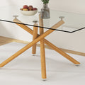 A Table With Four Chairs. Glass Dining Table With 0.39 
