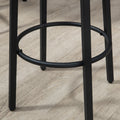 Homcom Industrial 5 Piece Bar Table And Chairs Set, Space Saving Dining Table With 4 Stools For Pub And Kitchen, Black & Brown Brown Particle Board