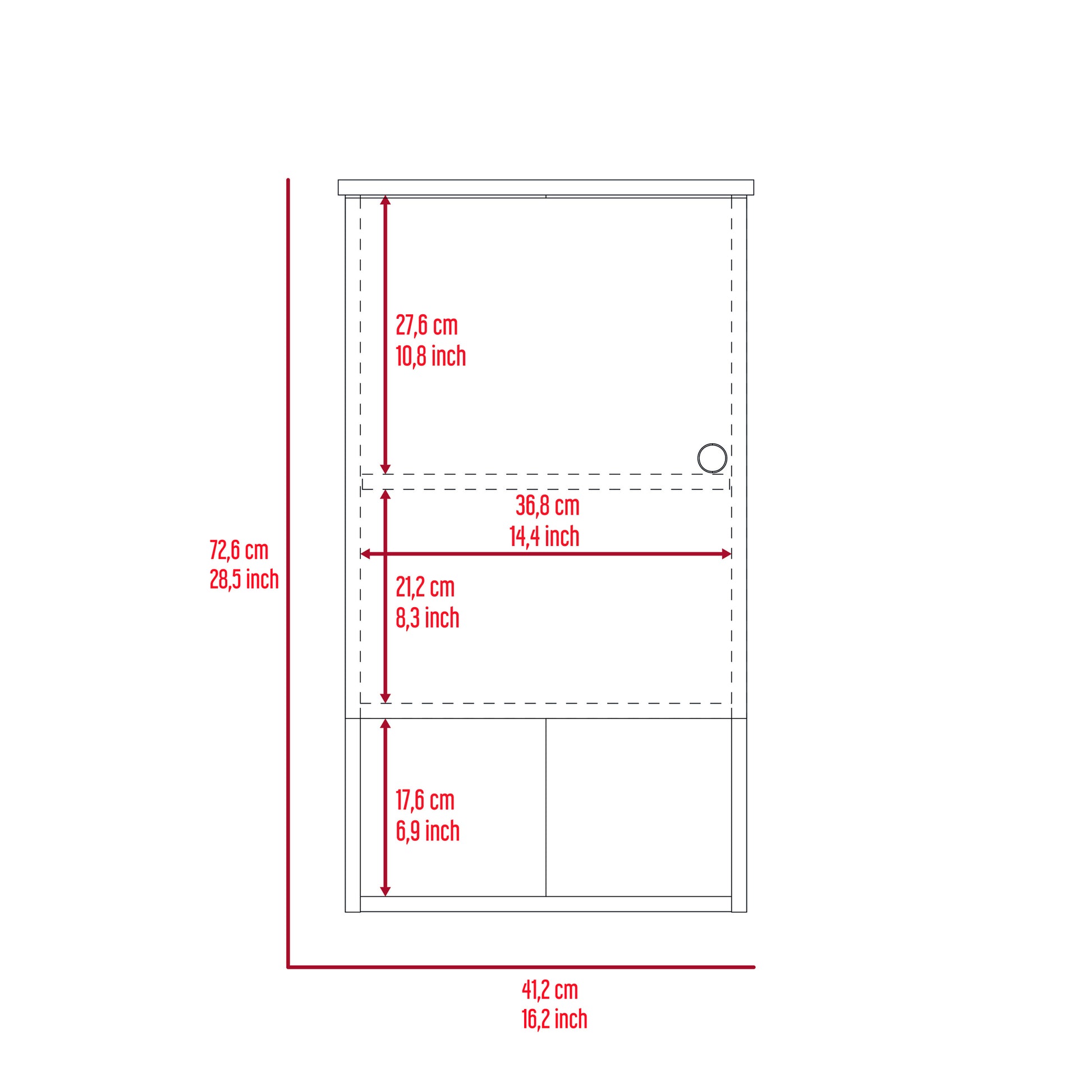 Medicine Single Door Cabinet 28" H, One Shelf, Two Interior Shelves, Light Oak White Multicolor Particle Board Particle Board