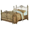 Antique Brushed Gold Metalwork Headboard And Footboard Queen Gold Bedroom Traditional Metal