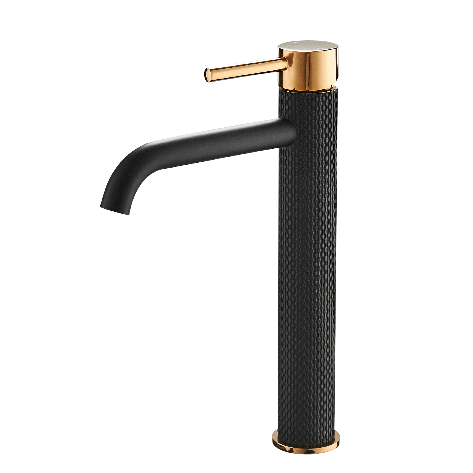 Black Bathroom Faucet, Black And Gold Faucet For Bathroom Sink, Black Single Hole Bathroom Faucet Modern Single Handle Vanity Basin Faucet Bathroom Joystick Geometric One Beige Gold Side Sprayer Deck Mounted Cartridge Valve Single Hole Faucets Matte