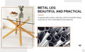 A Table With Four Chairs. Glass Dining Table With 0.39 