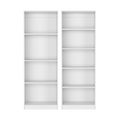 Benzoni 2 Piece Living Room Set With 2 Bookcases, White White Particle Board Particle Board