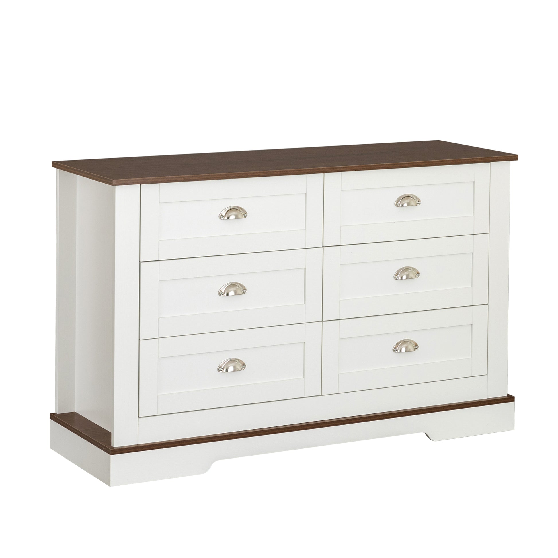 Drawer Dresser Cabinet,Sideboard,Bar Cabinet,Buffet Server Console,Table Storge Cabinets,Metal Handle In The Shape Of Silver Shell,Fordiningroom,Living Room,Bedroom,Kitchen Hallway,Color: White Brown 5 Or More Drawers Distressed Finish Brown Antique