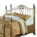 Antique Brushed Gold Metalwork Headboard And Footboard Queen Gold Bedroom Traditional Metal