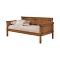 Rustic Honey Twin Daybed Twin Brown Wood Bedroom Farmhouse,Rustic Rubberwood Daybeds Wood