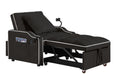 3 In 1 Sofa Bed, Convertible Sleeper Chair Sofa Bed Adjustable Pull Out Sleeper Chair Bed Multi Pockets Folding Sofa Bed For Living Room Bedroom Small Space Black Black Velvet 1 Seat