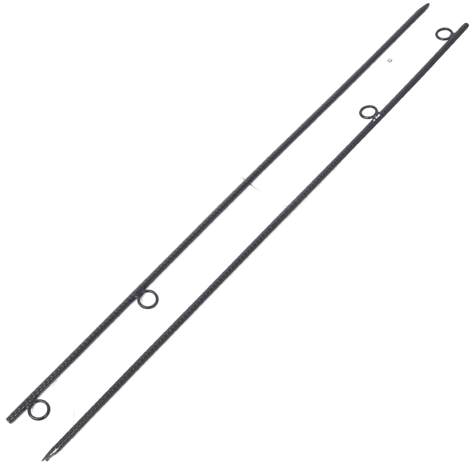 Rebar Stake With Loop 4Pcs Grip Rebar 5 8X 55.5 Inch Steel Durable Heavy Duty Tent Canopy Ground Stakes With Angled Ends And 1 Inch Loops For Campsites And Canopies Black Steel