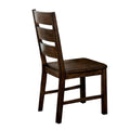 Set Of 2 Wooden Side Chairs In Walnut Finish Walnut Dining Room Dining Chairs Ladder Back Wood