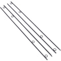 Rebar Stake With Loop 4Pcs Grip Rebar 5 8X 55.5 Inch Steel Durable Heavy Duty Tent Canopy Ground Stakes With Angled Ends And 1 Inch Loops For Campsites And Canopies Black Steel