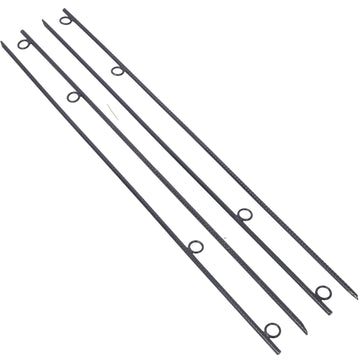 Rebar Stake With Loop 4Pcs Grip Rebar 5 8X 55.5 Inch Steel Durable Heavy Duty Tent Canopy Ground Stakes With Angled Ends And 1 Inch Loops For Campsites And Canopies Black Steel