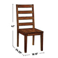 Set Of 2 Wooden Dining Chairs In Oak Finish Oak Dining Room Dining Chairs Ladder Back Wood