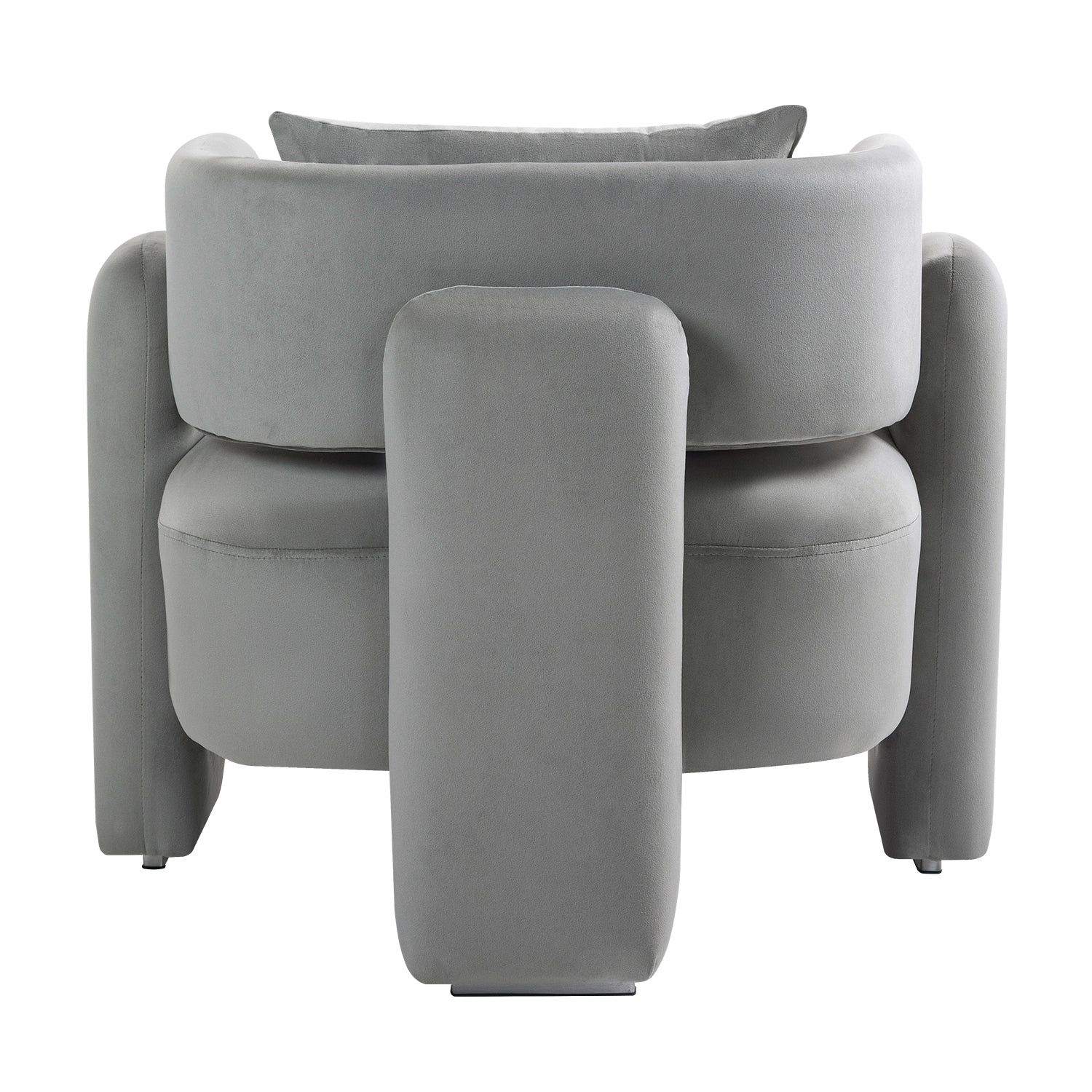 Modern Design Velvet Lounge Chair,Single Sofa With Pillows For Living Room,Bedroom Grey Grey Bedroom Modern Foam Velvet Velvet