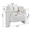 Modern Design Velvet Lounge Chair,Single Sofa With Pillows For Living Room,Bedroom Beige Beige Bedroom Modern Foam Velvet Velvet
