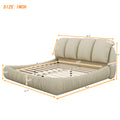 Queen Size Luxury Upholstered Bed With Thick Headboard, Vevet Queen Bed With Oversized Padded Backrest, Cinerous Expect Arrive Date 2024 4 7 Queen Stone Gray Velvet