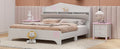 Wooden Full Size House Bed With Storage Headboard ,Kids Bed With Storage Shelf,White White Wood