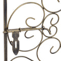 Homcom 45 Bottle Wrought Iron Wine Rack Jail With Lock Antique Bronze Bronze Iron