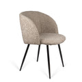 Adjust Legs Upholstered Teddy Faux Fur Dining Armrest Chair Set Of 2 Light Brown Metal Light Brown Dining Room Powder Coated Foam Dry Clean Round Mid Century Modern Solid Back Foam Polyester
