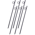 Rebar Stake With Loop 6Pcs Grip Rebar 3 8X 18 Inch Steel Durable Heavy Duty Tent Canopy Ground Stakes With Angled Ends And 1 Inch Loops For Campsites And Canopies Black Steel