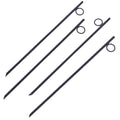 Rebar Stake With Loop 4Pcs Grip Rebar 3 8X 18 Inch Steel Durable Heavy Duty Tent Canopy Ground Stakes With Angled Ends And 1 Inch Loops For Campsites And Canopies Black Steel
