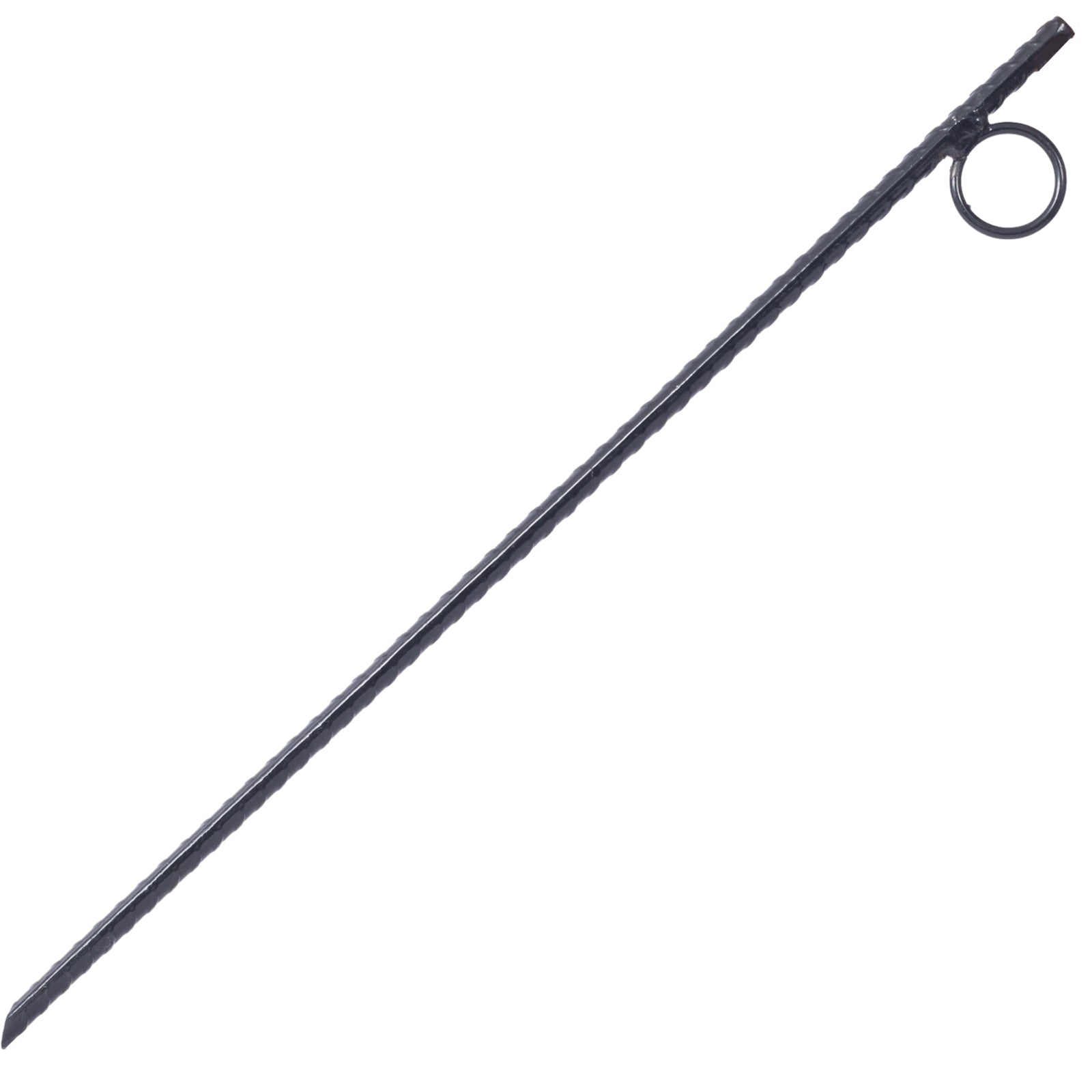 Rebar Stake With Loop 16Pcs Grip Rebar 3 8X 18 Inch Steel Durable Heavy Duty Tent Canopy Ground Stakes With Angled Ends And 1 Inch Loops For Campsites And Canopies Black Steel