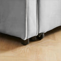 3 In 1 Sofa Bed, Convertible Sleeper Chair Sofa Bed Adjustable Pull Out Sleeper Chair Bed Multi Pockets Folding Sofa Bed For Living Room Bedroom Small Space Grey Grey Velvet 1 Seat