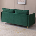 Modern Upholstered Loveseat Sofa,Emerald Cotton Linen63.8