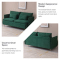 Modern Upholstered Loveseat Sofa,Emerald Cotton Linen63.8
