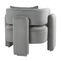 Modern Design Velvet Lounge Chair,Single Sofa With Pillows For Living Room,Bedroom Grey Grey Bedroom Modern Foam Velvet Velvet