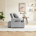 3 In 1 Sofa Bed, Convertible Sleeper Chair Sofa Bed Adjustable Pull Out Sleeper Chair Bed Multi Pockets Folding Sofa Bed For Living Room Bedroom Small Space Grey Grey Velvet 1 Seat