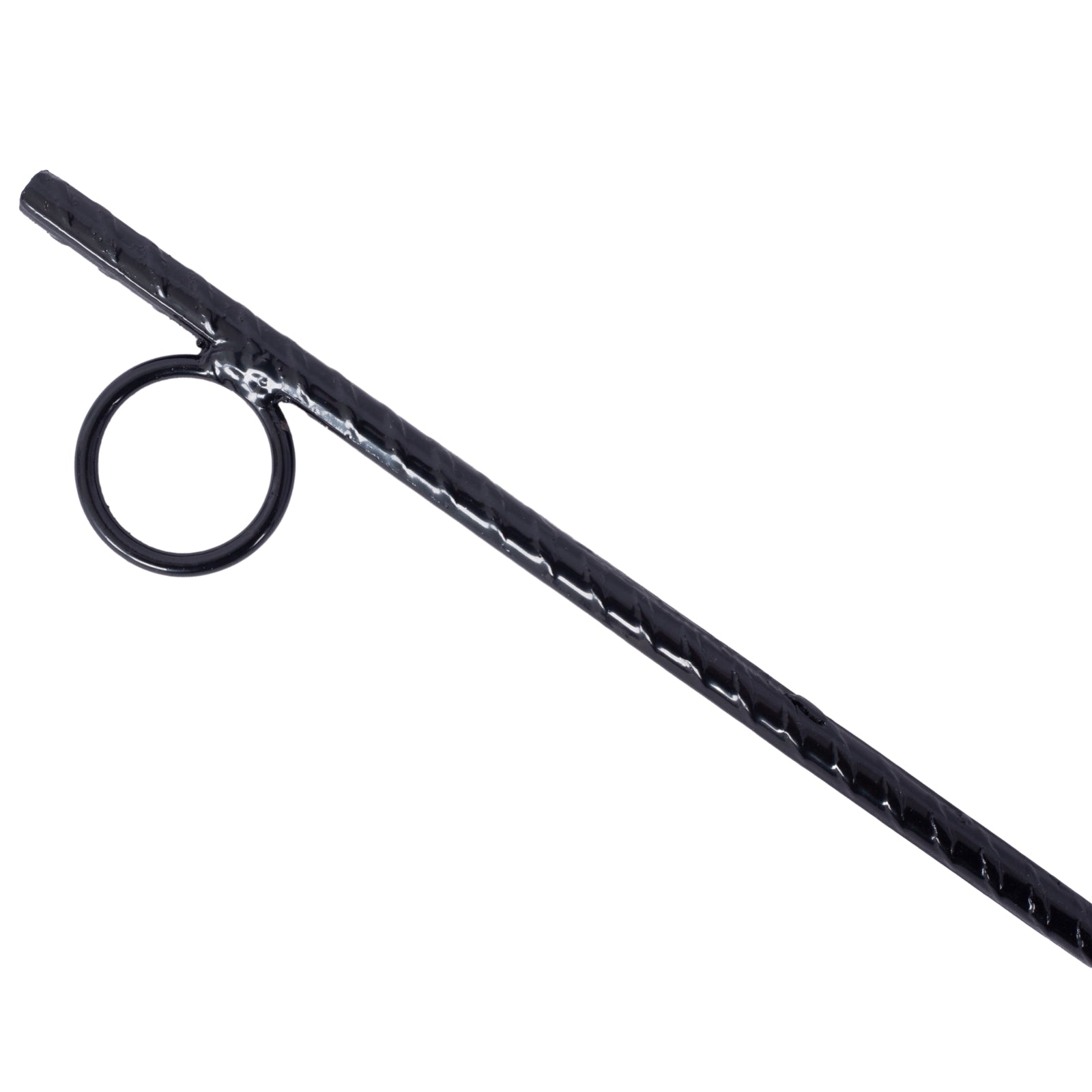 Rebar Stake With Loop 12Pcs Grip Rebar 3 8X 18 Inch Steel Durable Heavy Duty Tent Canopy Ground Stakes With Angled Ends And 1 Inch Loops For Campsites And Canopies Black Steel