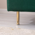 Modern Upholstered Loveseat Sofa,Emerald Cotton Linen63.8